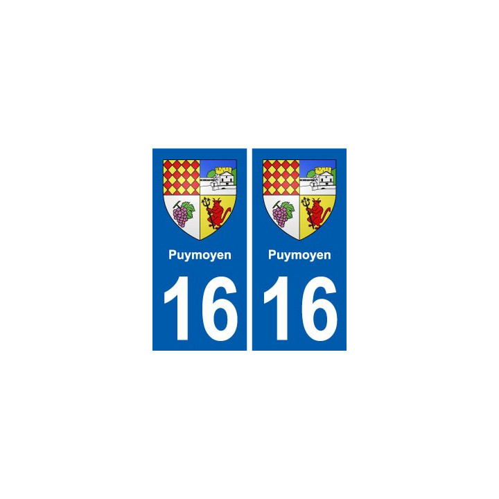 16 Puymoyen blason ville autocollant plaque sticker