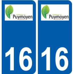 16 Puymoyen logo ville autocollant plaque sticker