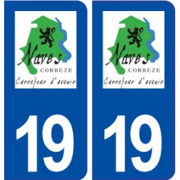 19 Naves logo ville autocollant plaque sticker