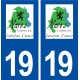 19 Naves logo ville autocollant plaque sticker