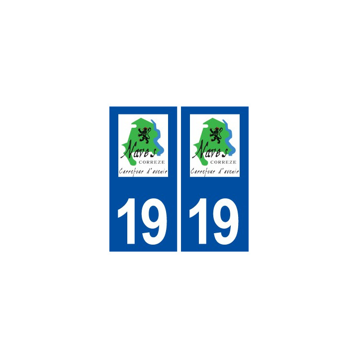 19 Naves logo ville autocollant plaque sticker