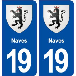 19 Naves blason ville autocollant plaque sticker