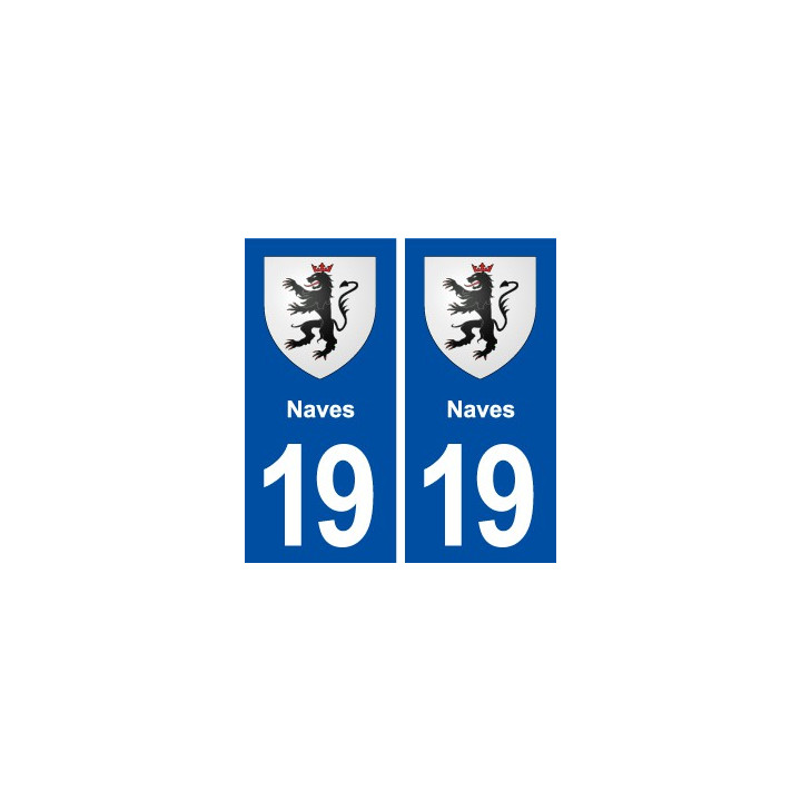 19 Naves blason ville autocollant plaque sticker