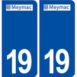 19 Meymac logo ville autocollant plaque sticker