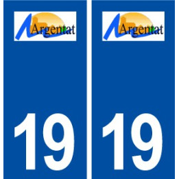19 Argentat logo ville autocollant plaque sticker