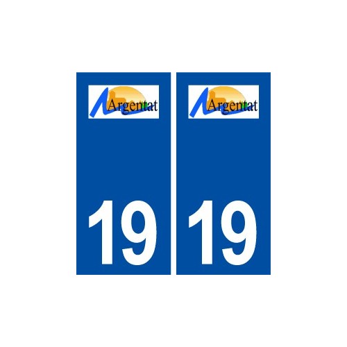 19 Argentat logo ville autocollant plaque sticker