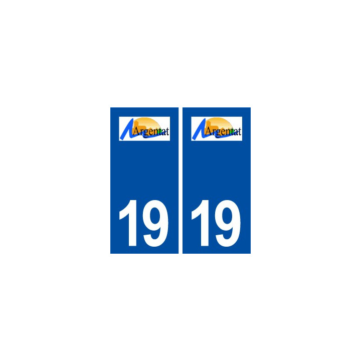 19 Argentat logo ville autocollant plaque sticker