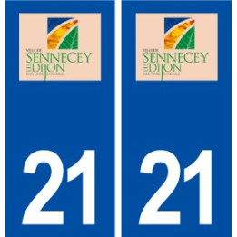 21 Sennecey-lès-Dijon blason autocollant plaque stickers ville