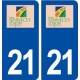 21 Sennecey-lès-Dijon blason autocollant plaque stickers ville