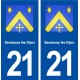 21 Sennecey-lès-Dijon blason autocollant plaque stickers ville