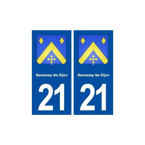 21 Sennecey-lès-Dijon blason autocollant plaque stickers ville