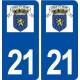 21 Seurre  logo  autocollant plaque stickers ville