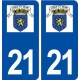 21 Seurre  logo  autocollant plaque stickers ville