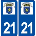 21 Seurre  logo  autocollant plaque stickers ville