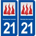 21 Venarey-les-Laumes blason autocollant plaque stickers ville