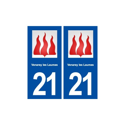 21 Venarey-les-Laumes blason autocollant plaque stickers ville