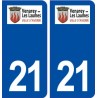21 Venarey-les-Laumes logo autocollant plaque stickers ville