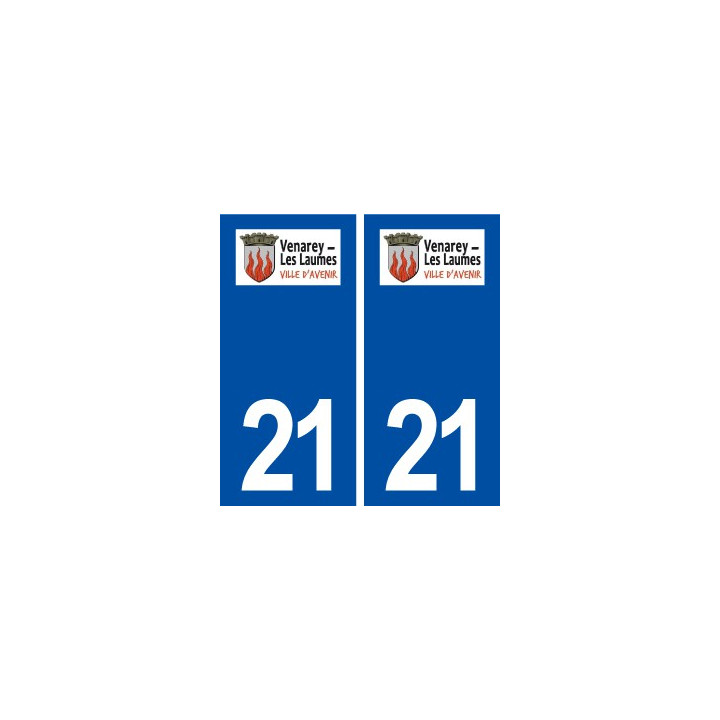 21 Venarey-les-Laumes logo autocollant plaque stickers ville