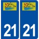 21 Arc-sur-Tille logo autocollant plaque stickers ville