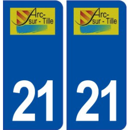 21 Arc-sur-Tille logo autocollant plaque stickers ville