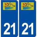 21 Arc-sur-Tille logo autocollant plaque stickers ville