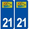 21 Arc-sur-Tille logo autocollant plaque stickers ville