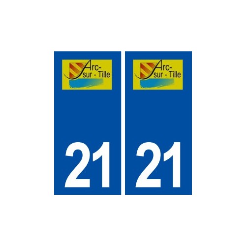 21 Arc-sur-Tille logo autocollant plaque stickers ville