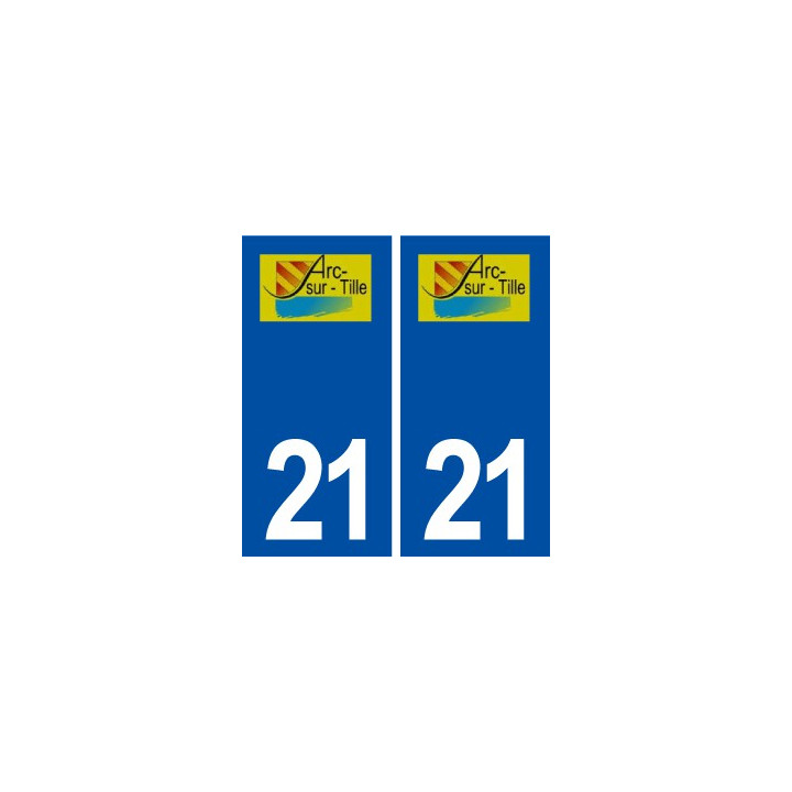 21 Arc-sur-Tille logo autocollant plaque stickers ville