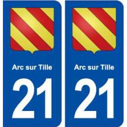 21Arc-sur-Tille blason autocollant plaque stickers ville