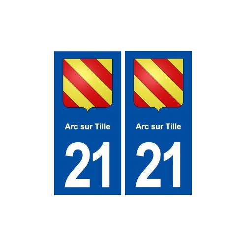 21Arc-sur-Tille blason autocollant plaque stickers ville
