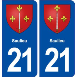 21 Saulieu bason ville autocollant plaque immatriculation département