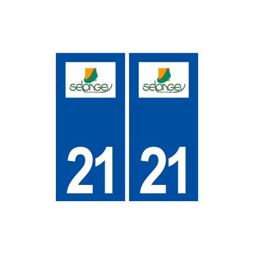 21 Selongey logo ville autocollant plaque immatriculation département