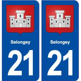 21 Selongey blason ville autocollant plaque immatriculation département