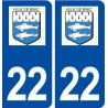 22 Binic logo ville autocollant plaque sticker