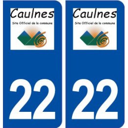 22 Caulnes logo ville autocollant plaque immatriculation département