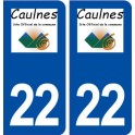 22 Caulnes logo ville autocollant plaque immatriculation département