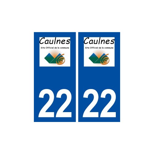 22 Caulnes logo ville autocollant plaque immatriculation département
