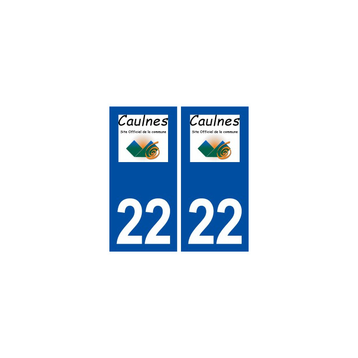 22 Caulnes logo ville autocollant plaque immatriculation département