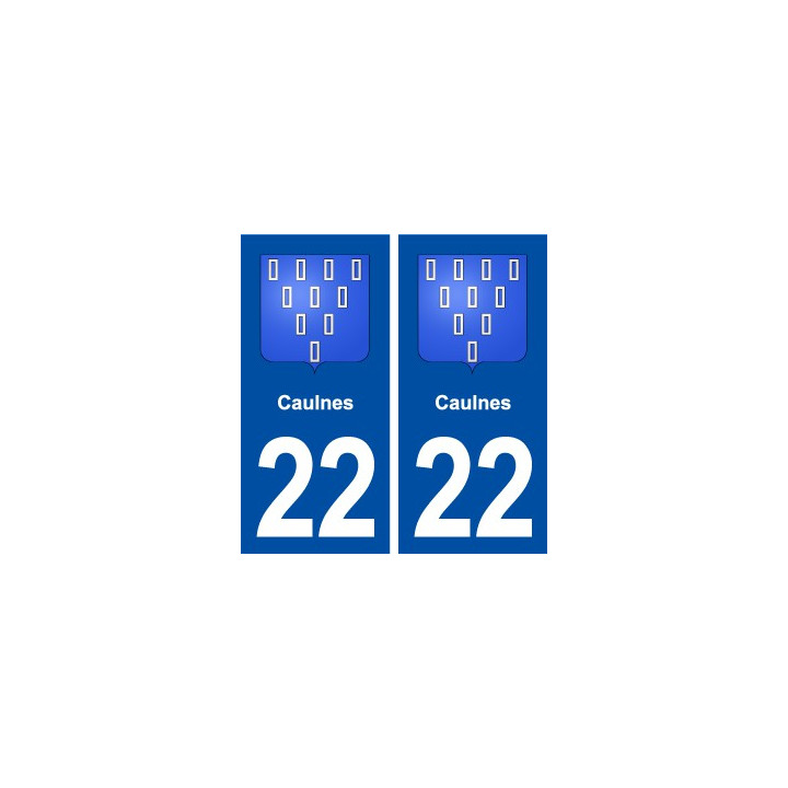 22 Caulnes blason ville autocollant plaque sticker