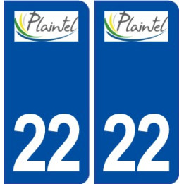 22 Plaintel logo ville autocollant plaque immatriculation département
