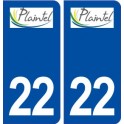 22 Plaintel logo ville autocollant plaque immatriculation département