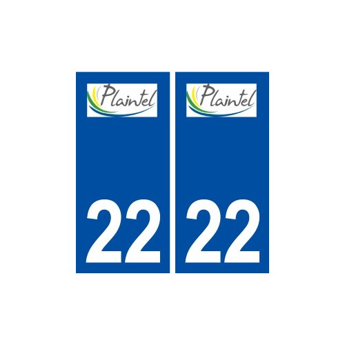 22 Plaintel logo ville autocollant plaque immatriculation département