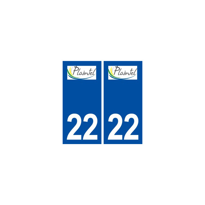 22 Plaintel logo ville autocollant plaque immatriculation département