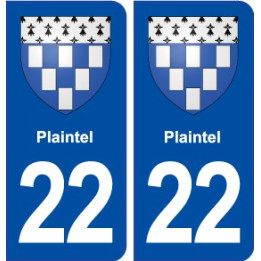 22 Plaintel blason ville autocollant plaque sticker