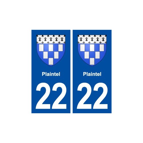 22 Plaintel blason ville autocollant plaque sticker