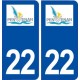 22 Penvénan logo ville autocollant plaque sticker