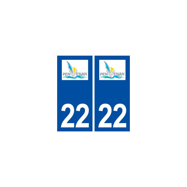 22 Penvénan logo ville autocollant plaque sticker