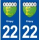 22 Erquy blason ville autocollant plaque immatriculation département