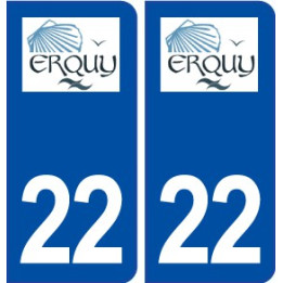 22 Erquy blason ville autocollant plaque sticker