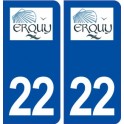 22 Erquy blason ville autocollant plaque sticker